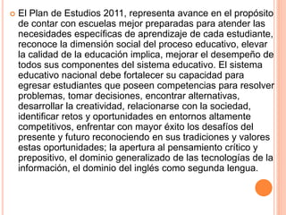 Analisis comparativo del plan de estudios 2011 y | PPTX