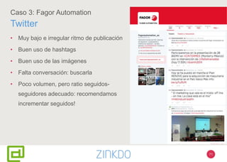 73
Caso 3: Fagor Automation
Flickr
https://www.flickr.com/photos/fagorautomation
 