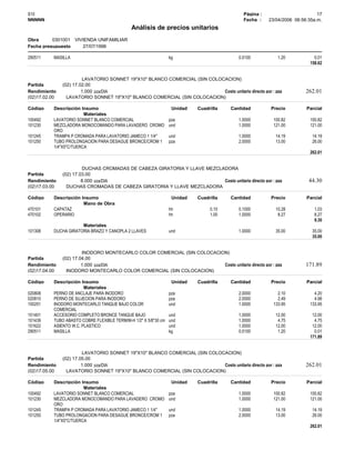 Analisis Costos Unitarios Vivienda Unifamiliar 2006.pdf