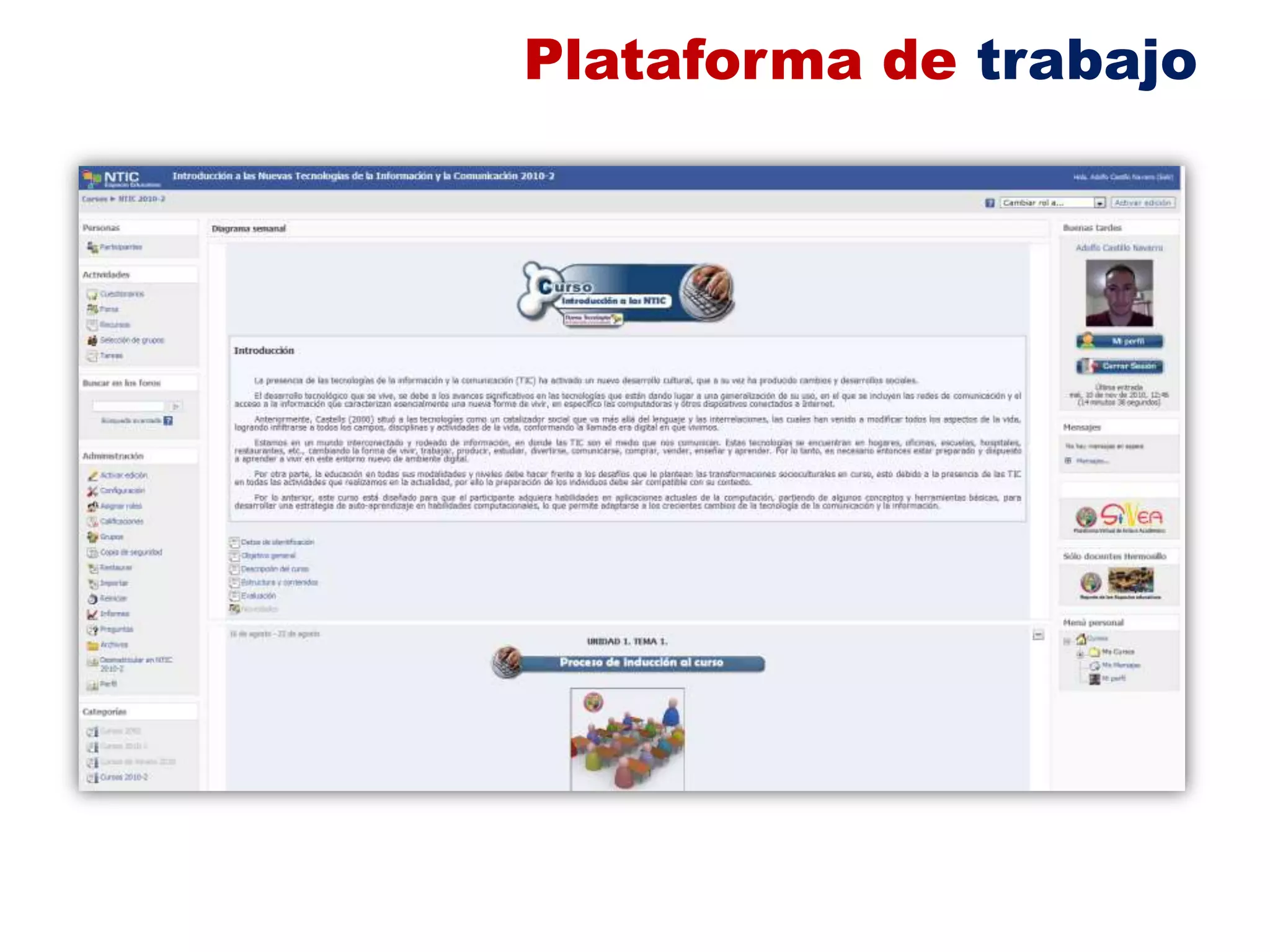 Plataforma de trabajo
 