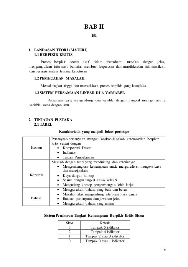 Analisis dan revisi skripsi mengembangkan soal pemecahan ...