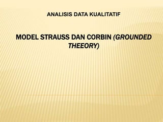 ANALISIS DATA KULAITATIF - MODEL STRAUSS DAN CORBIN (GROUNDED THEEORY).pptx