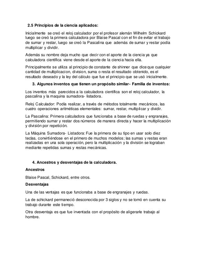 Analisis De Artefactos La Calculadora Cientifica