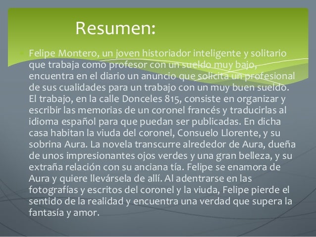 Analisis De Aura Carlos Fuentes