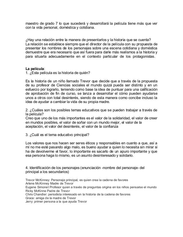 cadena de favores preguntas analisis de cadena de favores cadena de favores preguntas analisis de cadena de favores