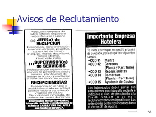 58
Avisos de Reclutamiento
 