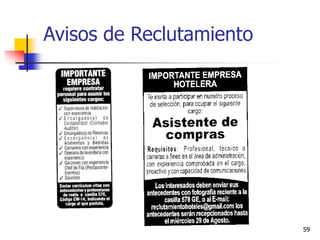 59
Avisos de Reclutamiento
 