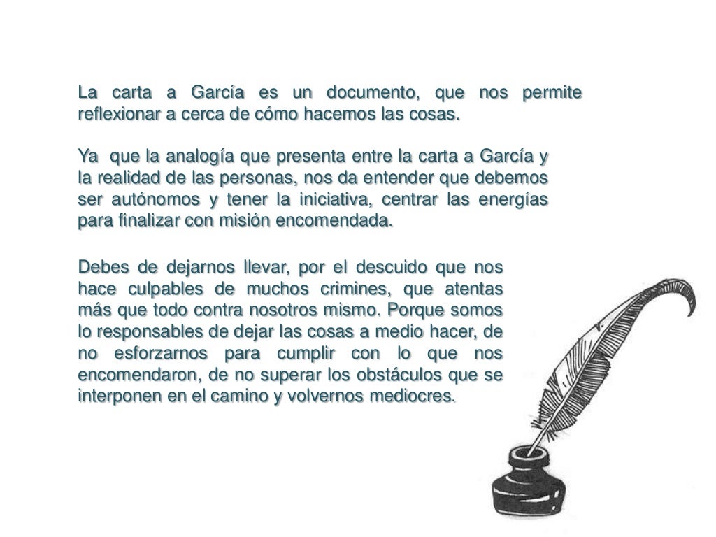 Analisis de carta a garcia