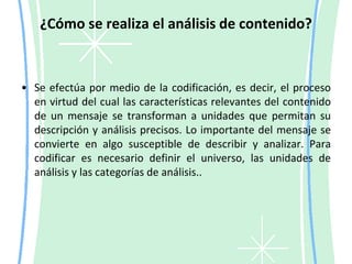 Describir las características