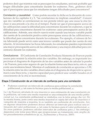 Etapa 3 Construcción de un intervalo de confianza para una correlación
 
