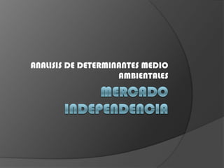 MERCADO INDEPENDENCIA ANALISIS DE DETERMINANTES MEDIO AMBIENTALES 