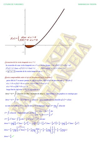 16 Ejercicio:
Estudiar y dibujar la función f x^ h = Ln senx^ h
** dominio de definición
f x^ h esxiste si y sólo si senx ...