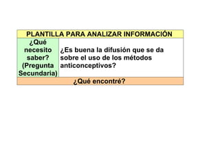 ANALISIS DE INFORMACION