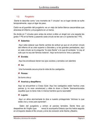 Analisis de la divina comedia