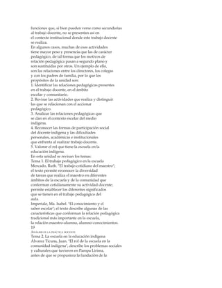 Analisis de la practica docente