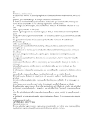 Analisis de la practica docente