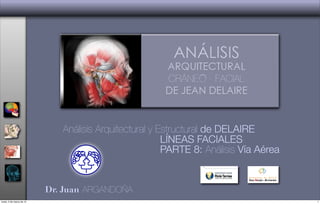Dr. Juan ARGANDOÑA
Análisis Arquitectural y Estructural de DELAIRE
LÍNEAS FACIALES
PARTE 8: Análisis Vía Aérea
domingo, 18 de octubre de 15
 