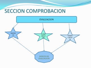 SECCION COMPROBACIONEVALUACIONSINTESISCOMPARACIONVERIFICACIONINDICES DE EVALUACION