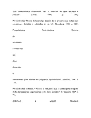 Analisis de los procedimientos administrativos y contables en la | DOCX