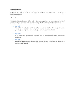 Analisis del problema