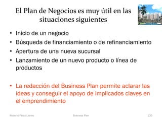 El Plan de Negocios es muy útil en las
            situaciones siguientes
•    Inicio de un negocio
•    Búsqueda de finan...