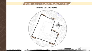 PERFILES URBANOS MANZANA 156
NIVELES DE LA MANZANA
 