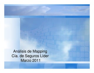 Análisis de Mapping
Cía. de Seguros Líder
Marzo 2011
 