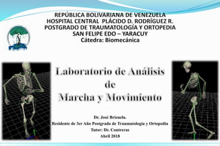 González
Dr. José Brizuela.
Residente de 3er Año Postgrado de Traumatología y Ortopedia
Tutor: Dr. Contreras
Abril 2018
Septiembre 2016
 