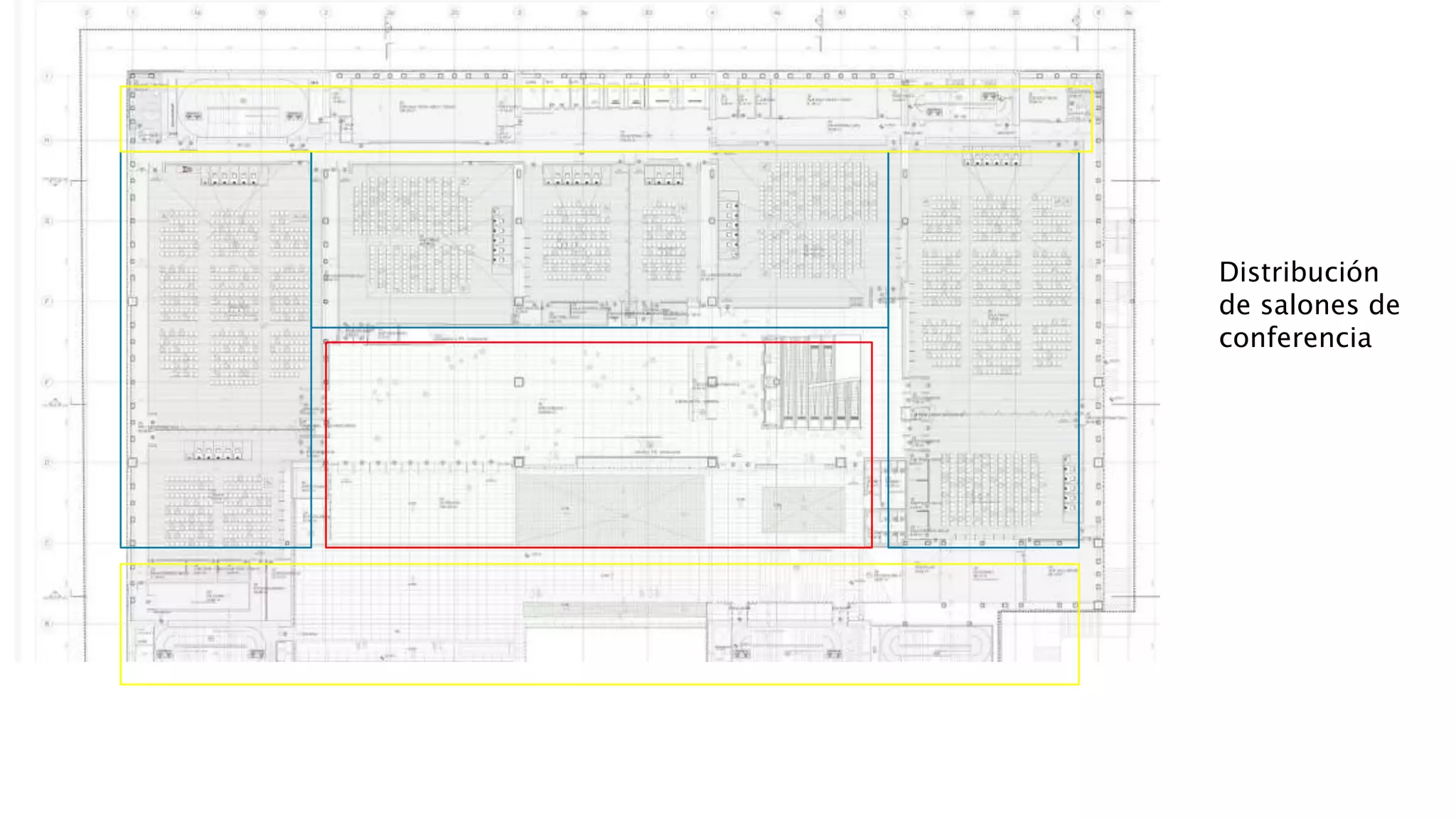 Distribución
de salones de
conferencia
 