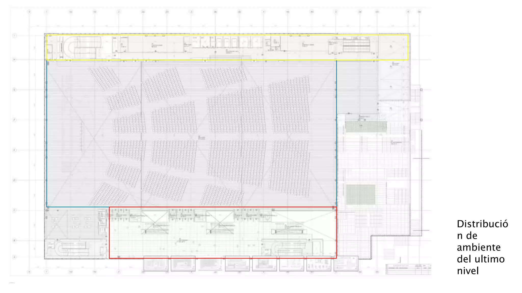 Distribució
n de
ambiente
del ultimo
nivel
 