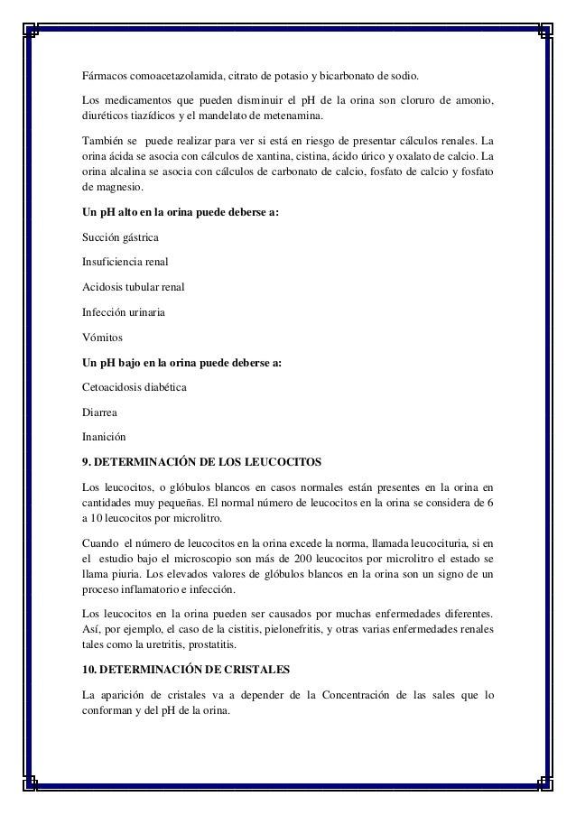 Analisis de orina Analisis de orina