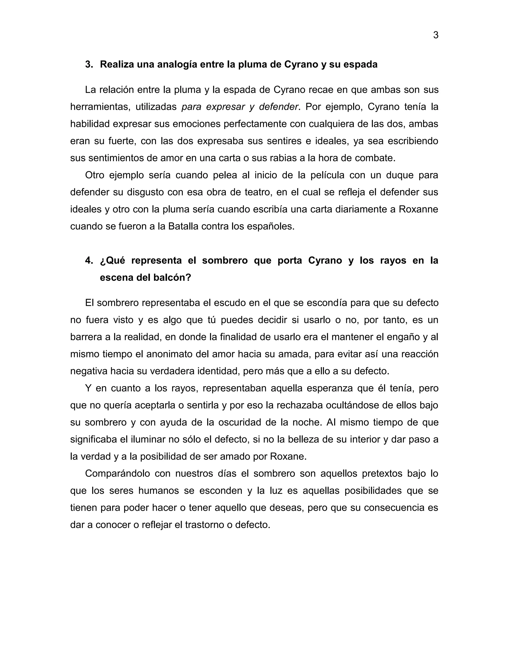 Analisis de pelicula Berano de Bergerac | DOCX