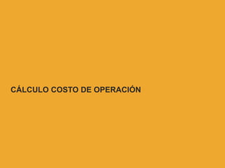 CÁLCULO COSTO DE OPERACIÓN
 