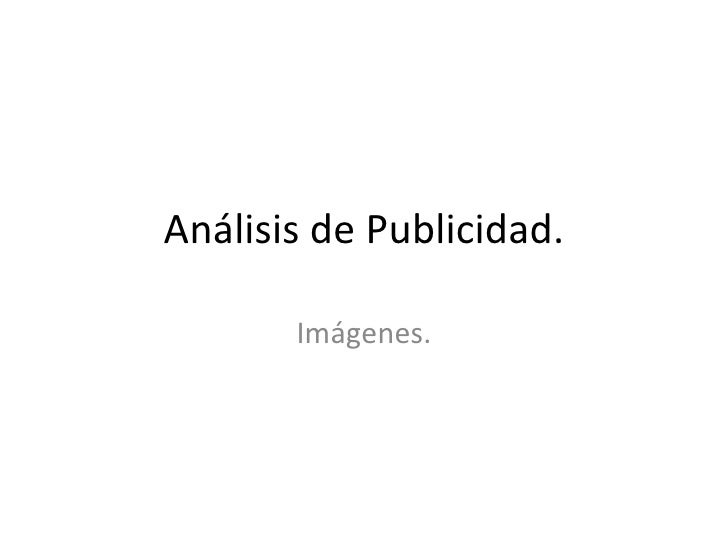 Analisis de publicidad