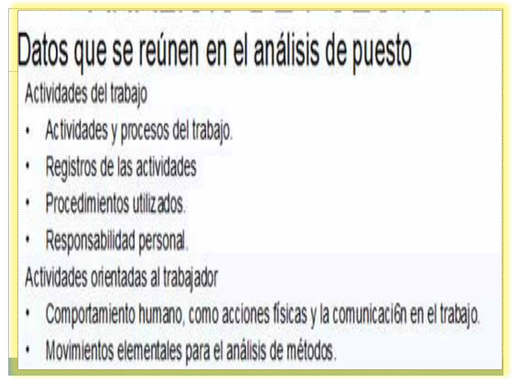 Analisis de puesto | PPTX