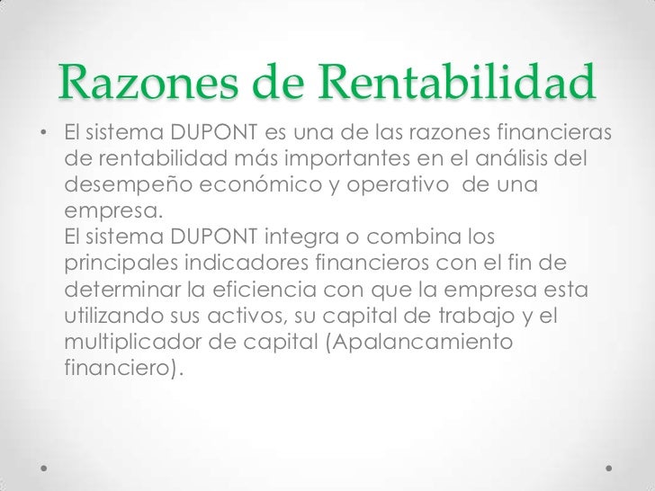 analisis de rentabilidad