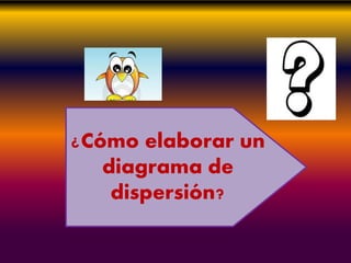 ¿Cómo elaborar un
diagrama de
dispersión?
 