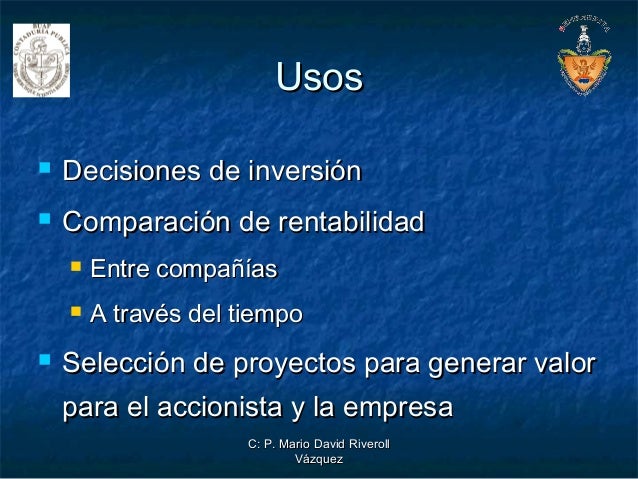 analisis de rentabilidad