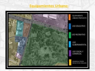 Equipamientos Urbano:
 