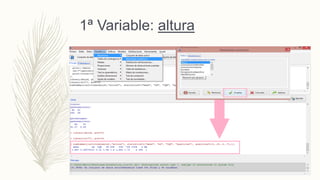 1ª Variable: altura
 