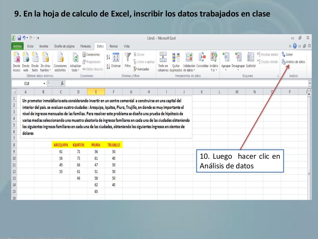 Analisis de varianza de un factor con Excel – tutorial