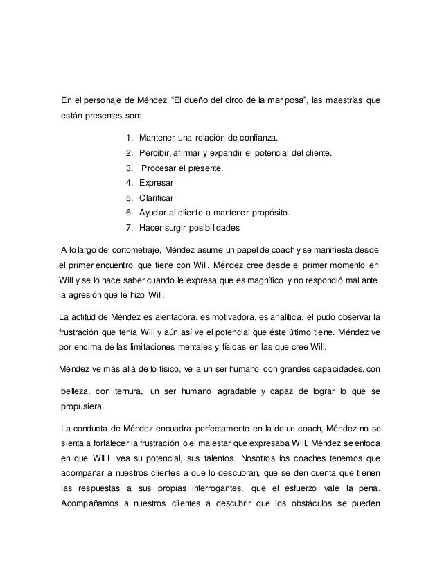 Analisis del circo de la mariposa