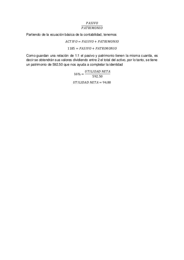 Analisis Dupont Pedro Moscoso Ejercicio Resuelto