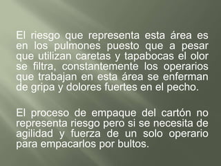 SECCION DE SECADOFUENTE: MANJARRES RIOBUENO MARIA ALEJANDRA, CARTONIL LTDA, BOGOTÁ, 2.006