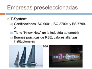El outsourcing puede ser usado para reenfocar la estrategia de la compañía en su negocio principal, o para acelerar la transición hacia la incorporación de nuevas tecnologías.DesventajasEs una decisión estratégica para la organización, puesto que cede el total o parte de sus activos informáticos a la empresa de outsourcing. 