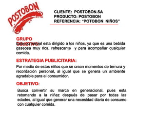 CLIENTE: BAVARIAPRODUCTO: PONY MALTAREFERENCIA: ANUNCIO “LEOPARDO”TONO DE COMUNICACION: Contiene cierto grado de irrealismo y ficción, tiene mucho contenido juvenil. El contexto en el que se realiza es un ambiente deportivo y los colores de la fotografía son colores fríos ya que así crea un balance entre el piso, el cielo y los modelos. RESULTADO:  En sus pautas logro que reconocieran a la marca como una bebida de retos, de metas y sueños así genera esa confianza de que es una “Bebida de Campeones”. Sera destinado para gente joven y activa.  