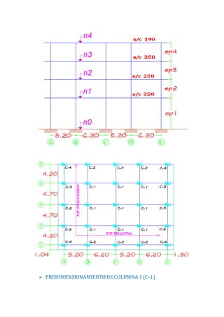  PREDIMENSIONAMIENTODE COLUMNA 1 (C-1)
 