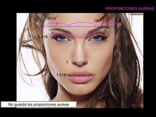 PROPORCIONES AUREAS
No guarda las proporciones aureas
1.618
2
1
1.618
1.1618
3
 