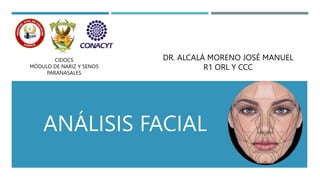 DR. ALCALÁ MORENO JOSÉ MANUEL
R1 ORL Y CCC
CIDOCS
MÓDULO DE NARIZ Y SENOS
PARANASALES
ANÁLISIS FACIAL
 