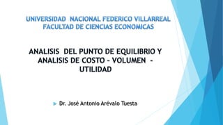  Dr. José Antonio Arévalo Tuesta
 